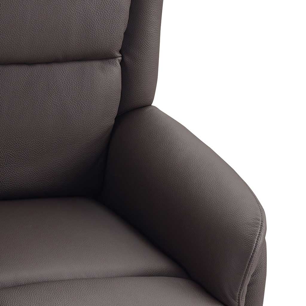 Berlin recliner dark brown detail