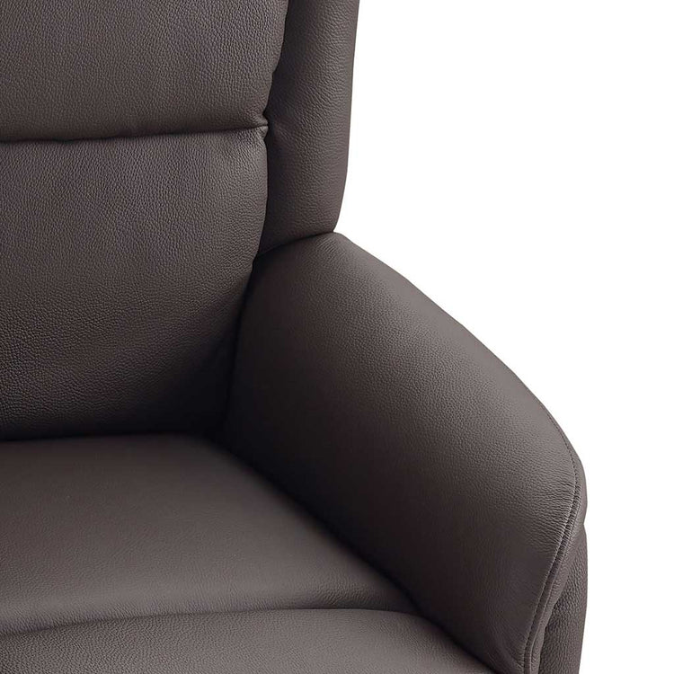 Berlin recliner dark brown detail