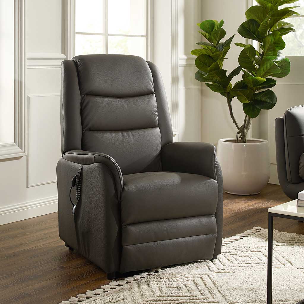 Berlin recliner dark brown back view