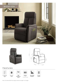 Bremen recliner dimensions