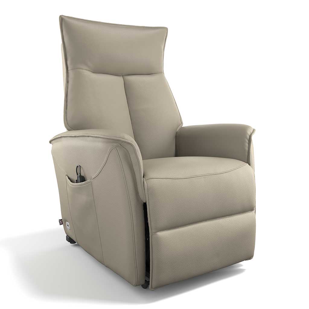 Cambridge recliner in B942 elephant leather