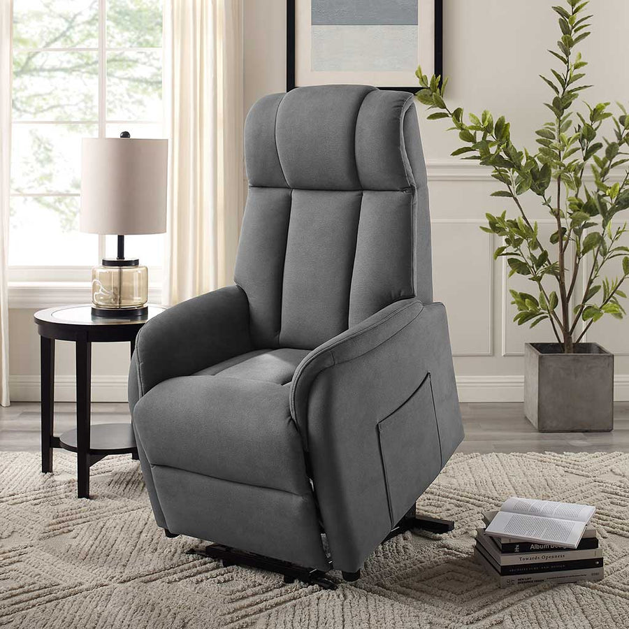 Dortmund recliner dark grey detail