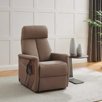 Leipzig recliner truffle side view