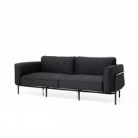 Canapé outdoor Melan - Noir 212x88x76cm