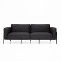 Canapé outdoor Melan - Noir 212x88x76cm
