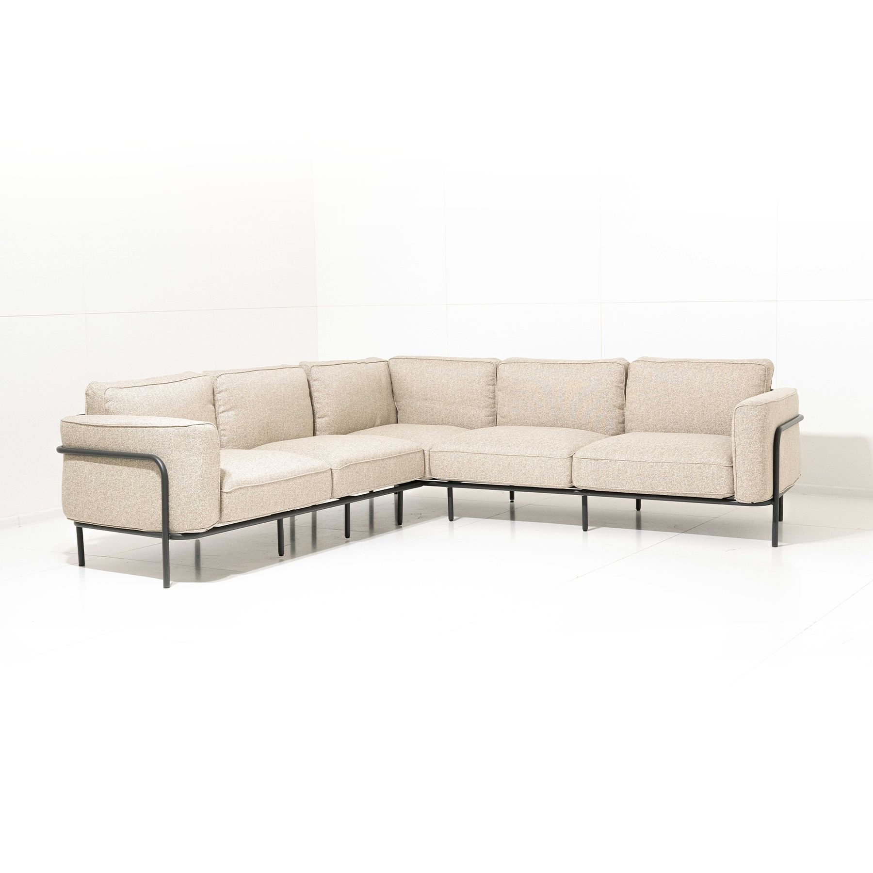 Outdoor-Sofa Melan - Beige 247x247x76cm