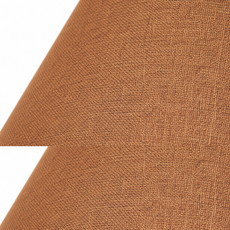 Close-up macro detail of Floor Lamp Merit 1089S showing intricate fabric weave texture, brushed metal finish and decorative stitching pattern in high resolution by Marcottestyle