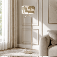 Stehlampe Merit 1770B styled in a modern luxury living room mit natural sunlight, velvet carpet and classic interior framing by Marcottestyle