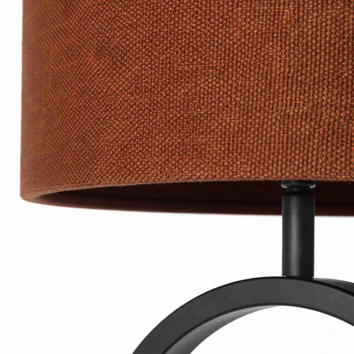 Close-up macro detail shot of the Table Lamp Merit 5087W shade fabric texture showing intricate weave pattern and material finish in high resolution by Marcottestyle