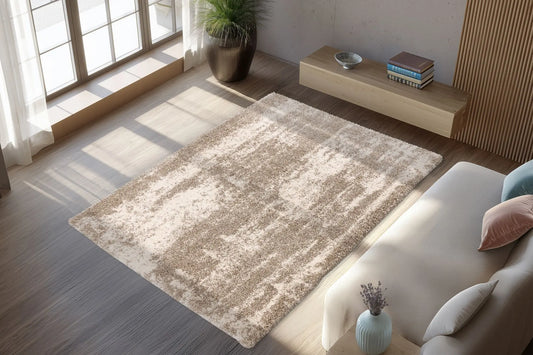 High-Pile Rug - Umbria Beige Distressed