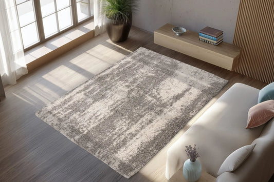 High-Pile Rug - Umbria Silver Distressed