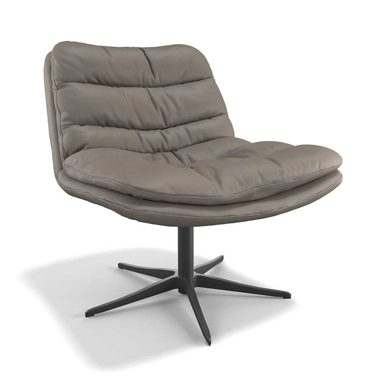 Embrace De Luxe chair Smog B402 leather