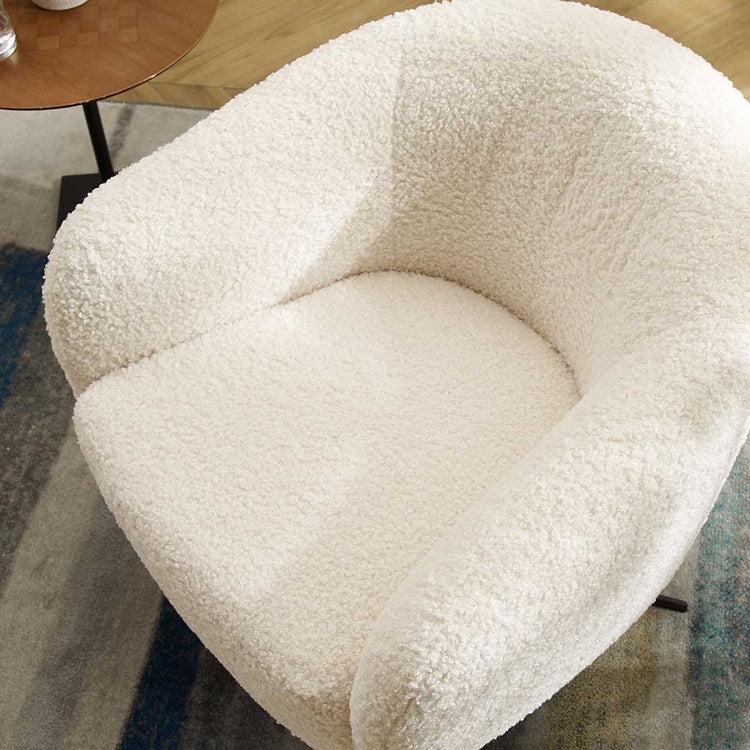 Poltroncina Shepherd - Girevole - Glore 102 Ecru - incl. Poggiapiedi