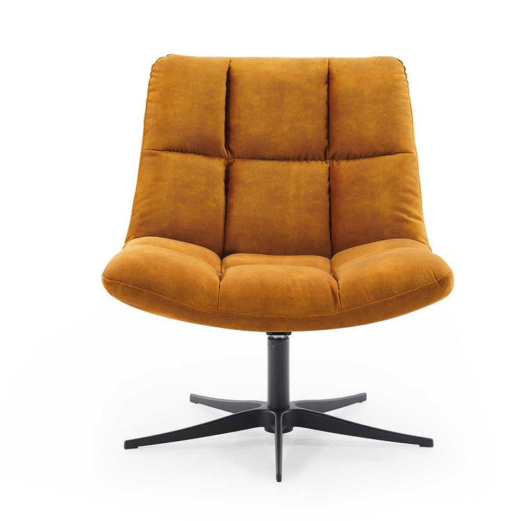 Square accent chair side