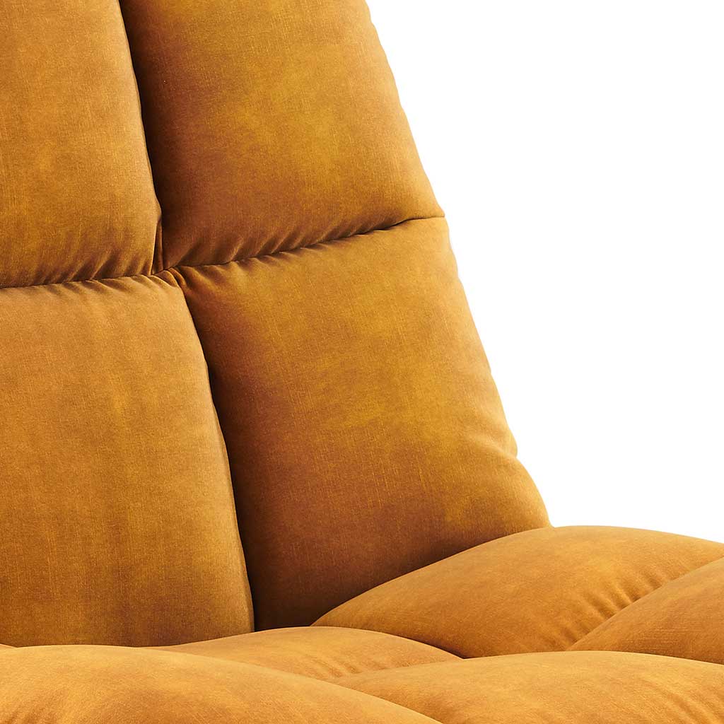 Square accent chair styled