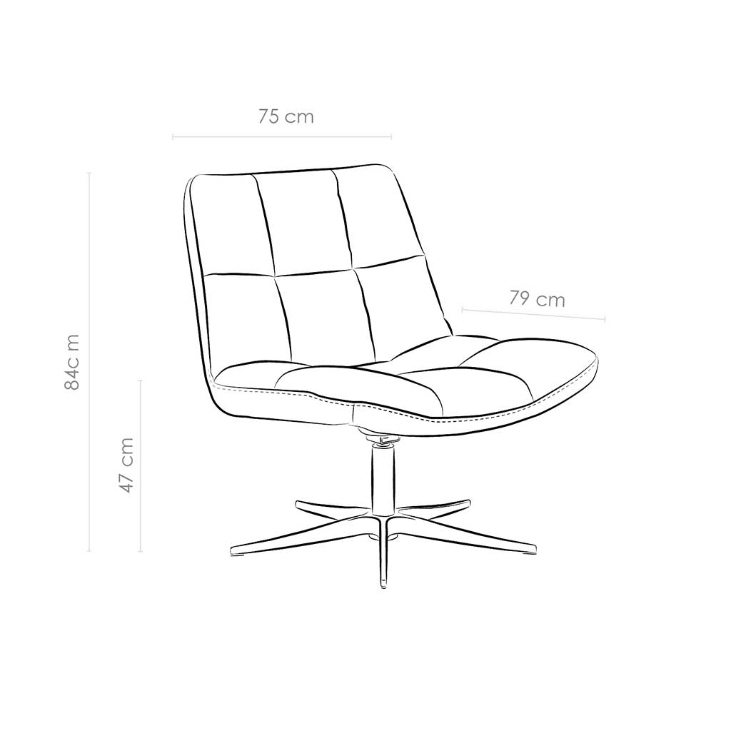Poltroncina Quadrato - Girevole - Adore 132 Oro