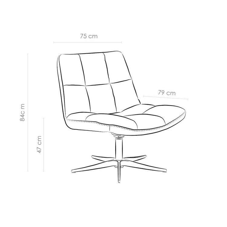 Poltroncina Quadrato - Girevole - Adore 132 Oro