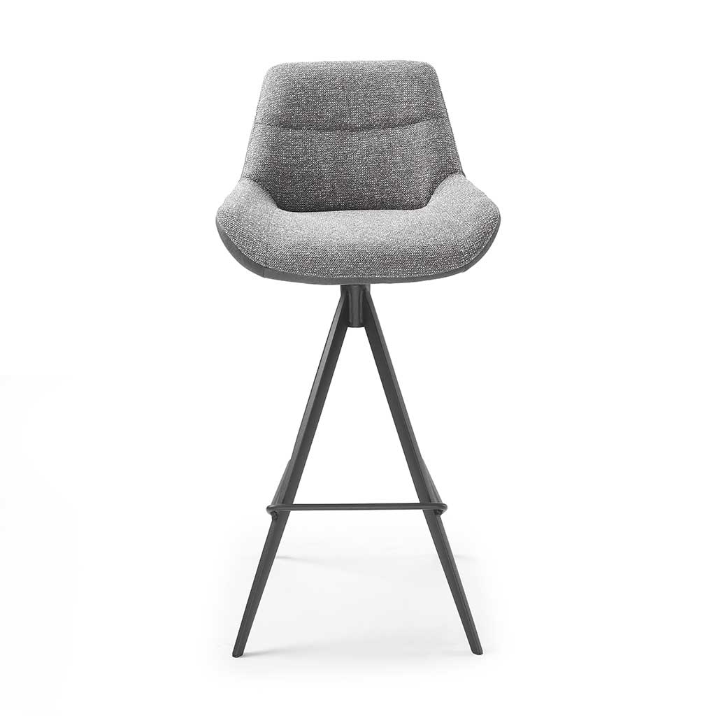 Ferrara bar stool anthracite Bull and grey Sneak side view