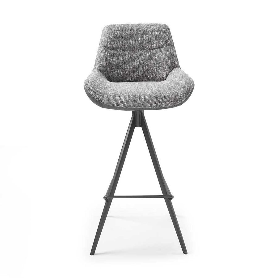Ferrara bar stool anthracite Bull and grey Sneak side view
