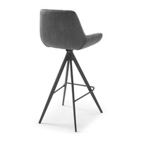 Ferrara bar stool anthracite Bull and grey Sneak back view
