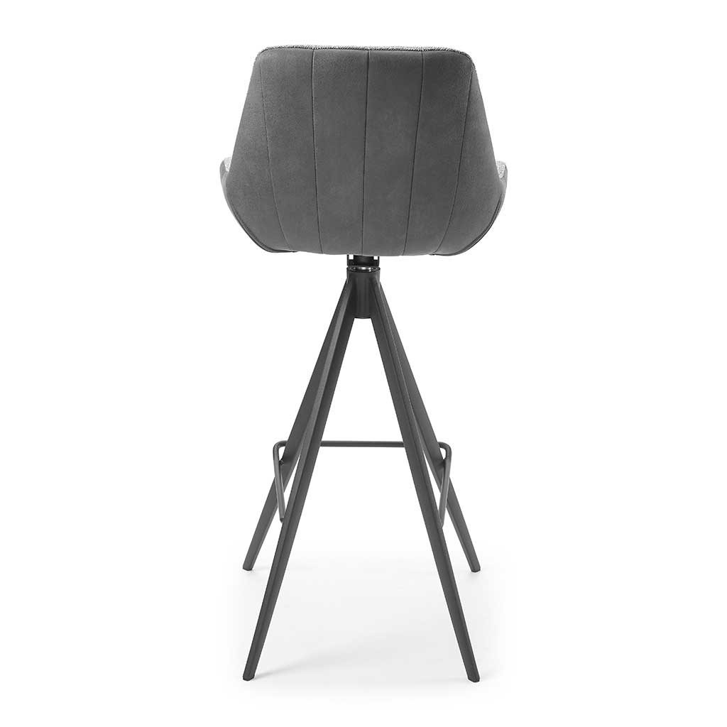 Ferrara bar stool anthracite Bull and grey Sneak detail
