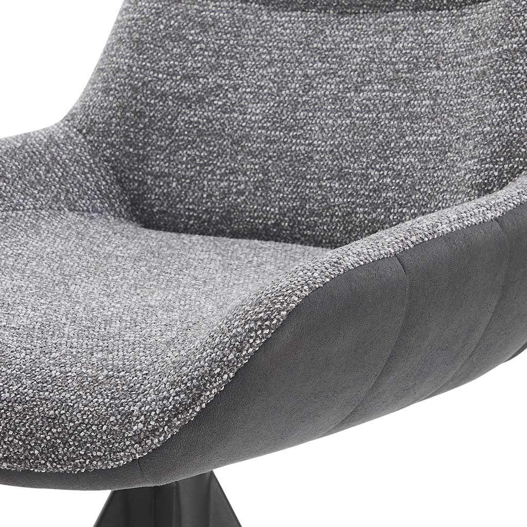 Ferrara bar stool anthracite Bull and grey Sneak angle view