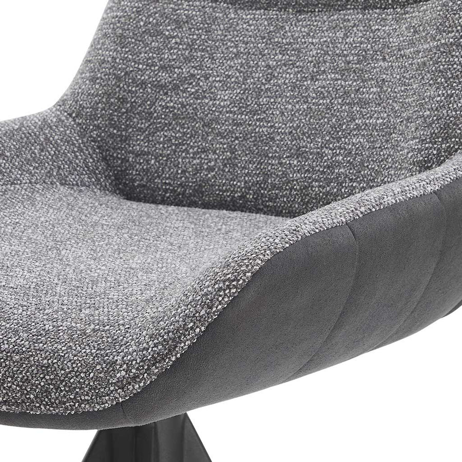 Ferrara bar stool anthracite Bull and grey Sneak angle view