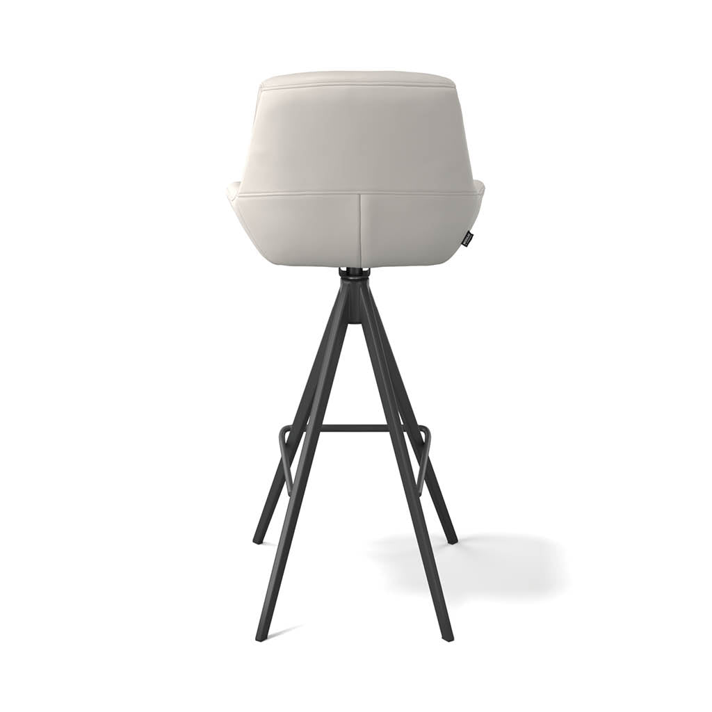 Flavia bar stool cream leather back view