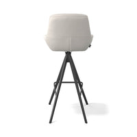 Flavia bar stool cream leather back view