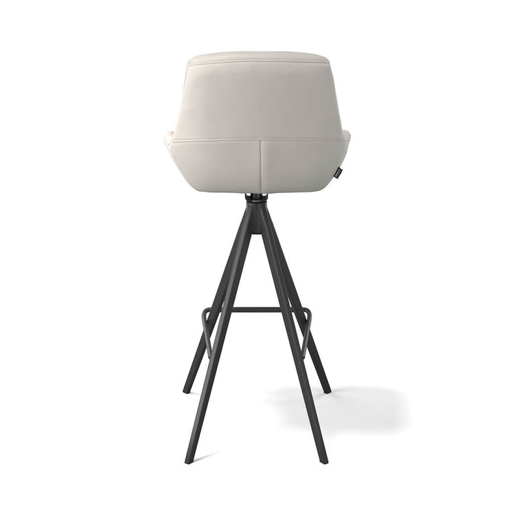 Flavia bar stool cream leather back view
