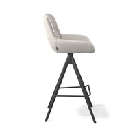 Flavia bar stool cream leather detail