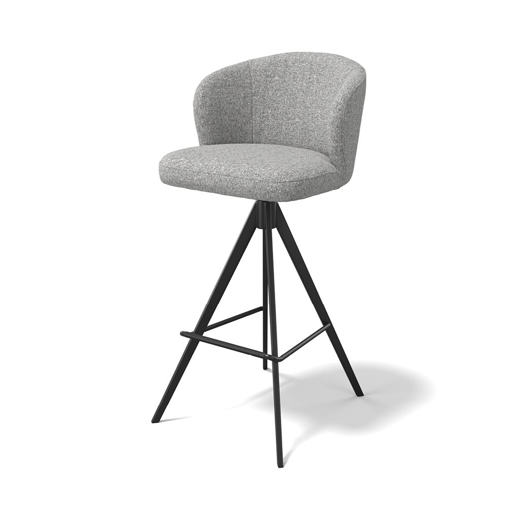 Lazio bar stool ash grey Oasis angle view