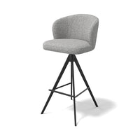 Lazio bar stool ash grey Oasis angle view