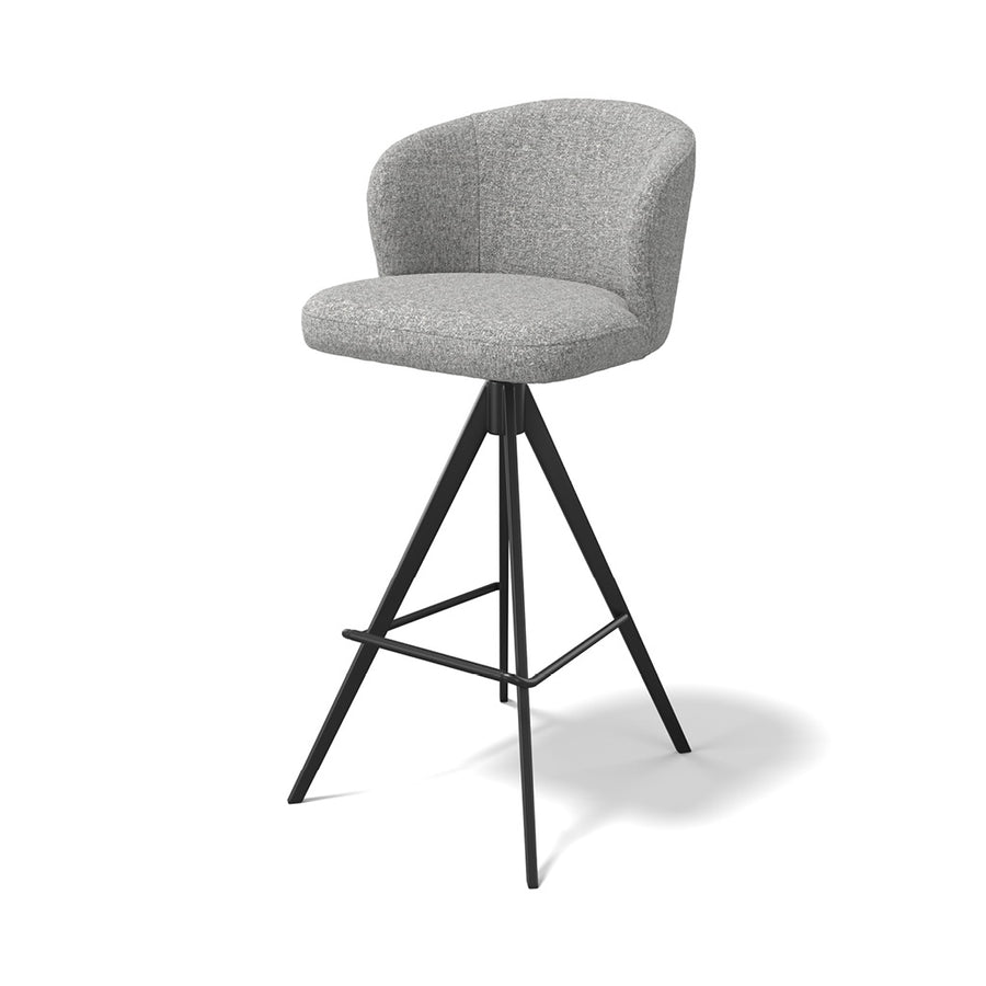Lazio bar stool ash grey Oasis angle view