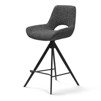 Matera bar stool anthracite Bull and grey Sneak side view