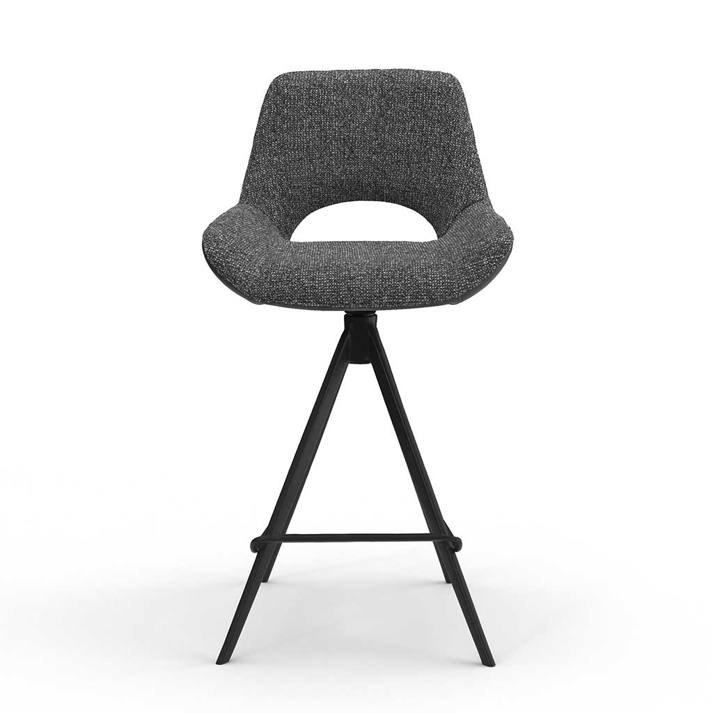 Matera bar stool anthracite Bull and grey Sneak back view
