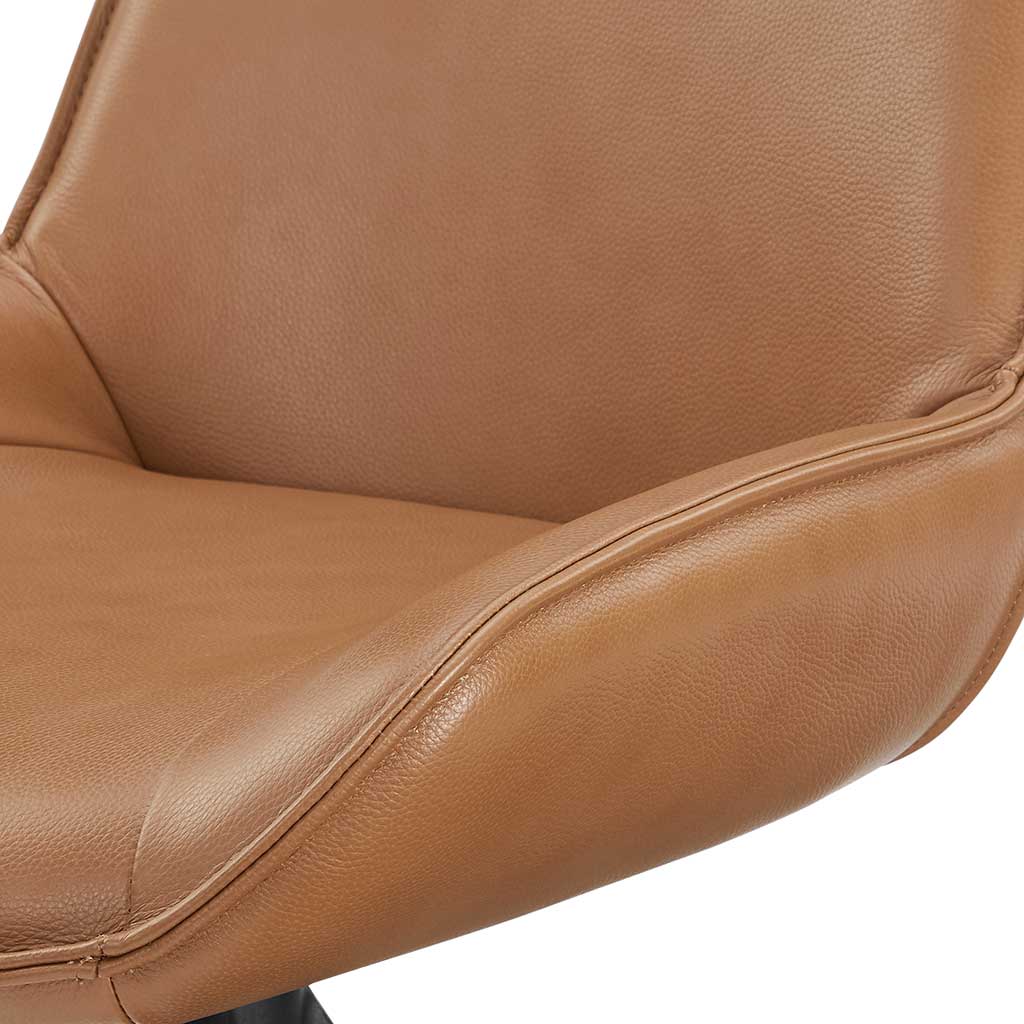Padua bar stool cognac leather angle view