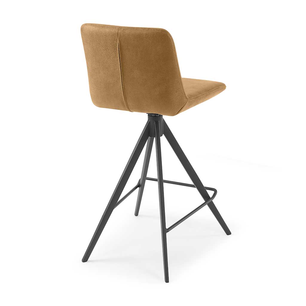 Universal bar stool caramel Bull back view