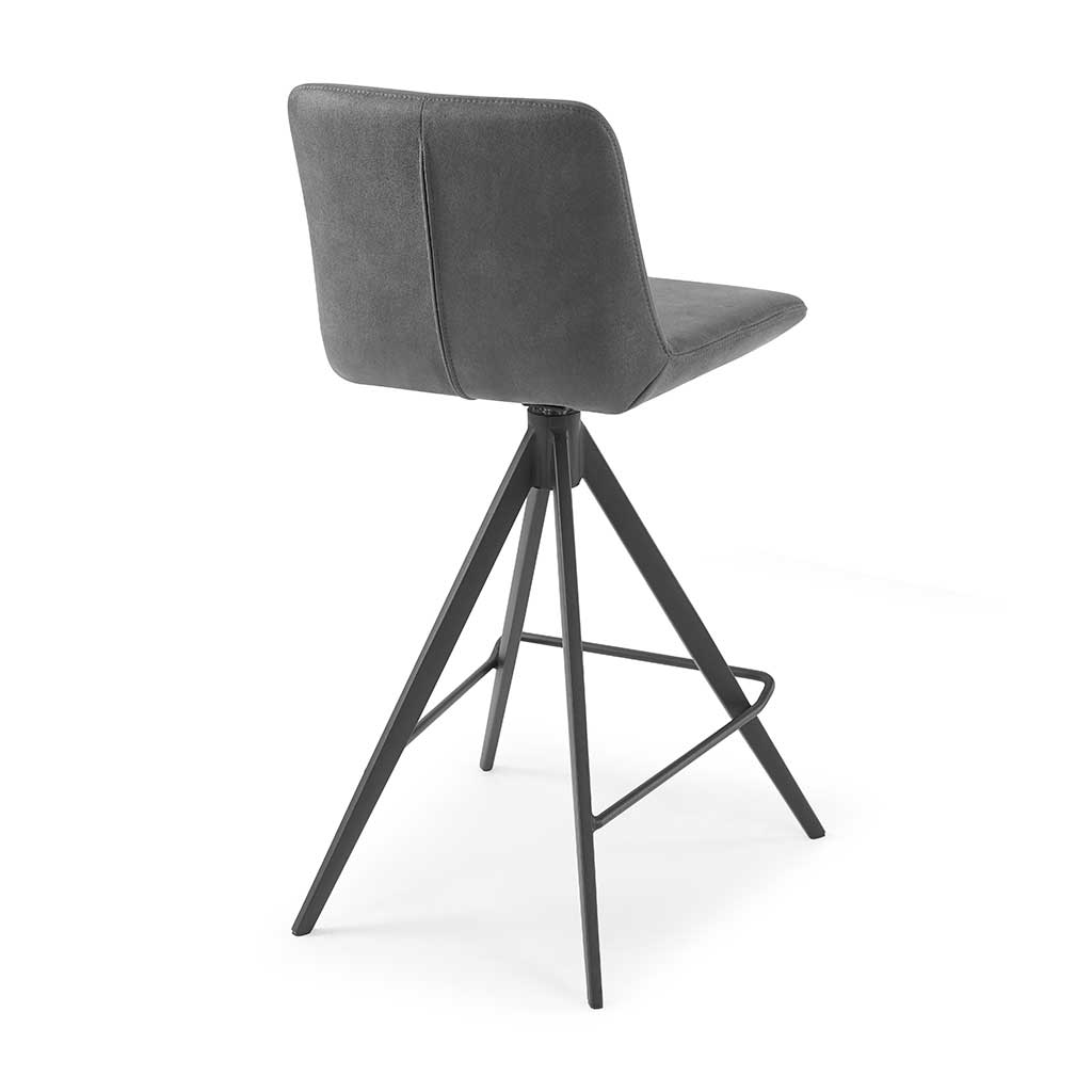 Universal bar stool anthracite Bull back view