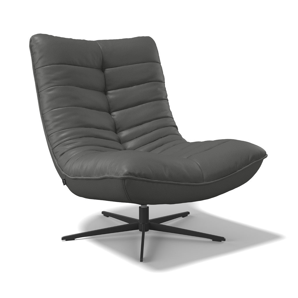 Jordan accent chair anthracite leather
