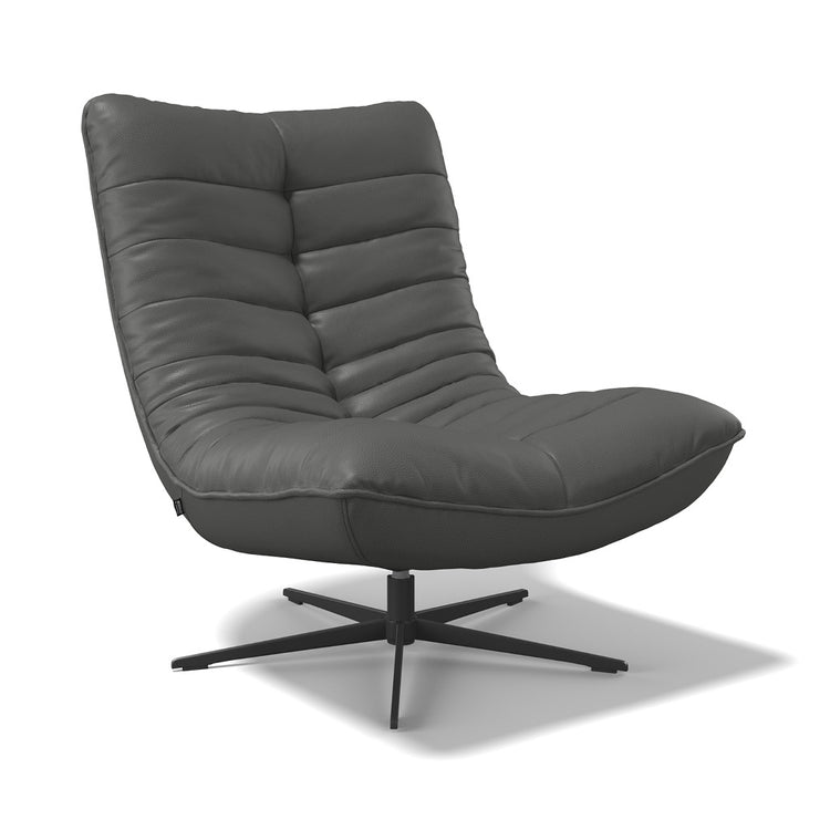 Jordan accent chair anthracite leather