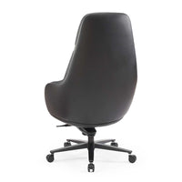 Kennedy office chair black leather back view