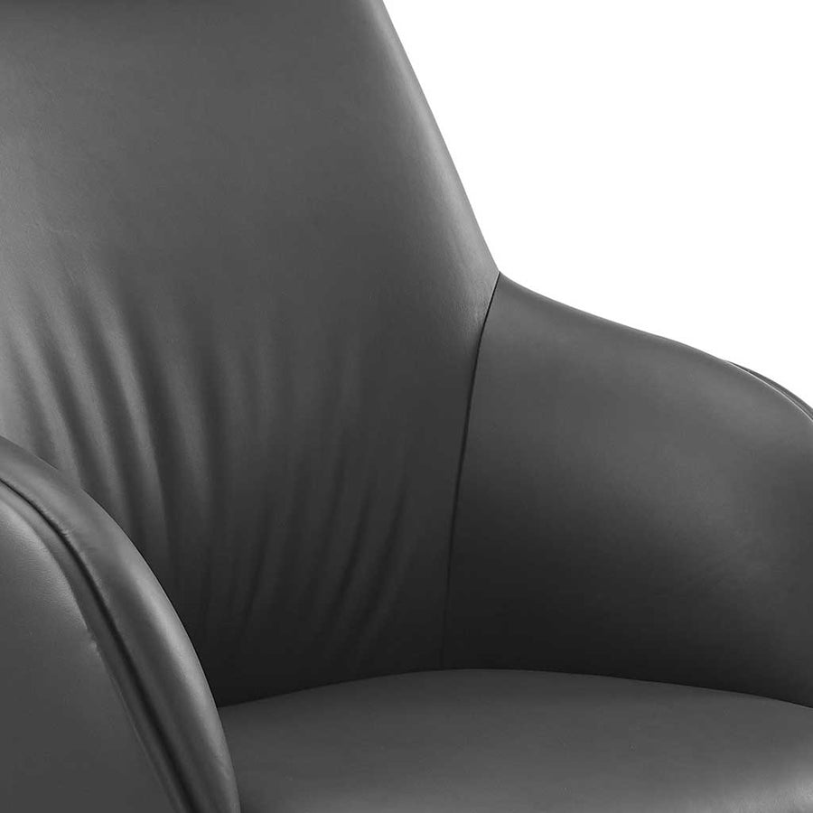 Kennedy office chair black leather base detail