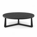 Ebano Coffee Table - Black Ash Veneer - Ø 100 cm
