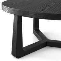 Coffee Table Ebano - Black Ash Veneer - Ø 75 cm - detail
