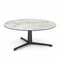 Kisoko koffietafel - wit MXC 205 Keramische - zwart metaal - Ø 100 cm