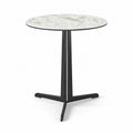 Kisoko koffietafel - witte MXC 205 Keramische - zwart metaal - Ø 58 cm