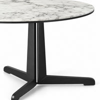 Coffee Table Kisoko - White MXC 205 Ceramic - Black Metal - Ø 58 cm - detail