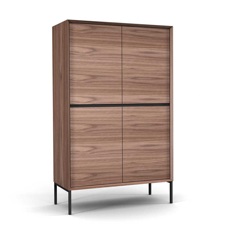 Lima bar cabinet walnut black ceramic