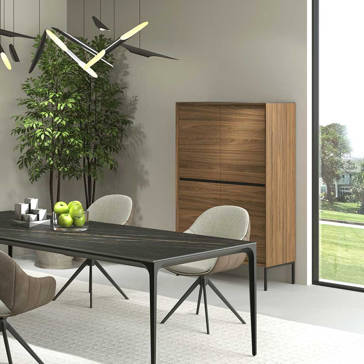 Lima bar cabinet open